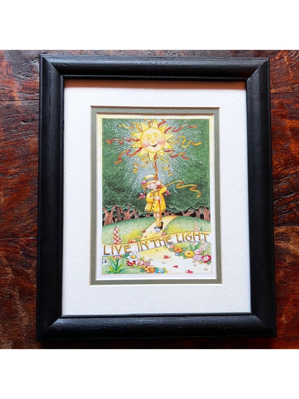 Mary Engelbreit Live In The Light Framed Print 11.75 X 9.75